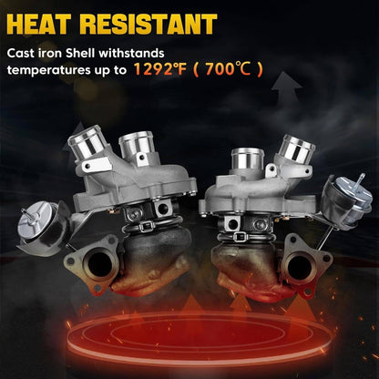 Solidspare Turbo Kit Left +Right For Ford F150 F-150 Pickup V6 3.5L 2013-2016 Turbocharger