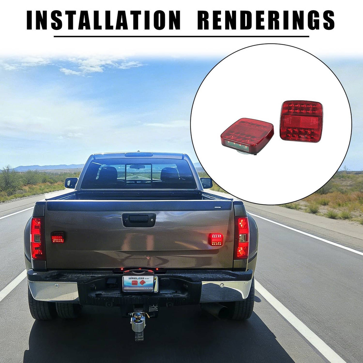 Solidspare Wireless Magnetic Trailer Lights – Rechargeable LED TailLight Kit For Trailer