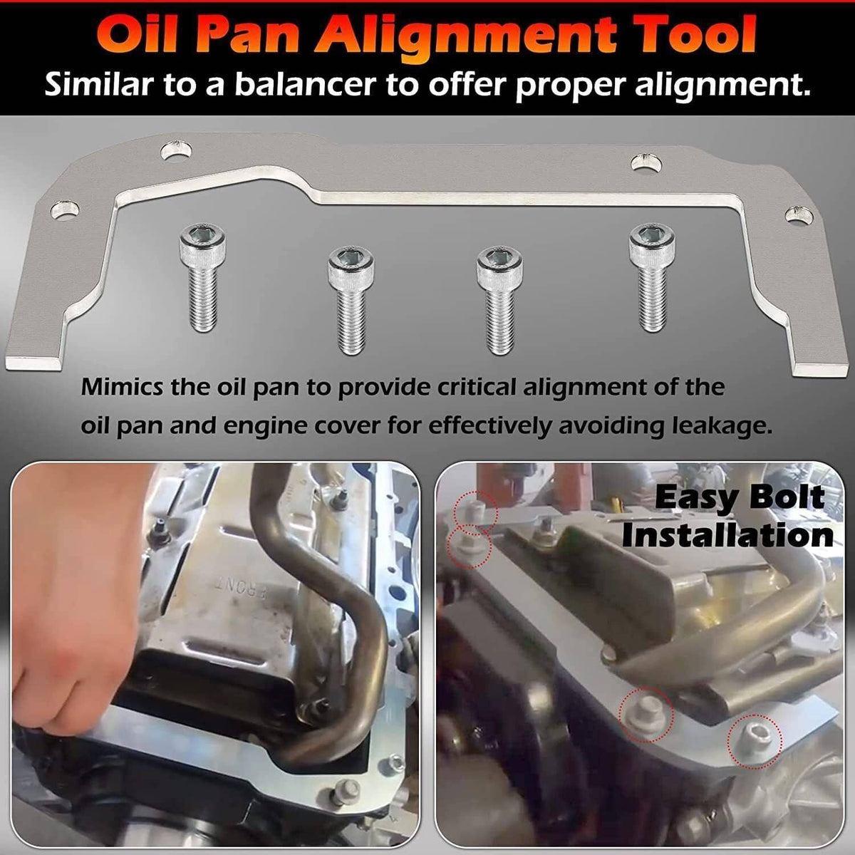 Solidspare LS Rear Main Seal & Oil Pan Alignment Tool Kit for GM LS Engine 4.8 5.3 5.7 6.0
