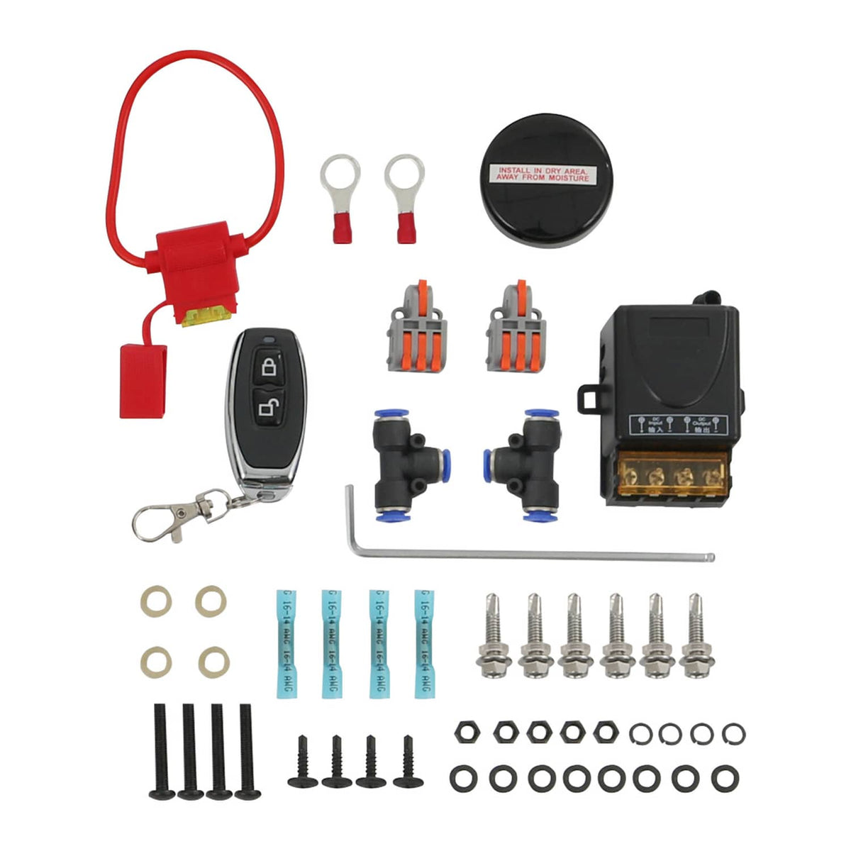 Solidspare Air Suspension Compressor Air Lift 25804 Bag Control Kit Guage Switch Amps Kit