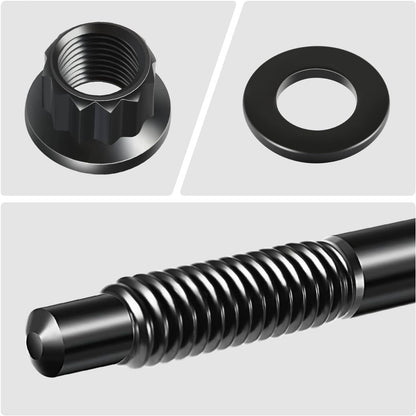 Solidspare Head Studs Bolts Kit Black For 2004-2020 Chevy GM 4.8L 5.3L 5.7L 6.0L 6.2L 7.0L