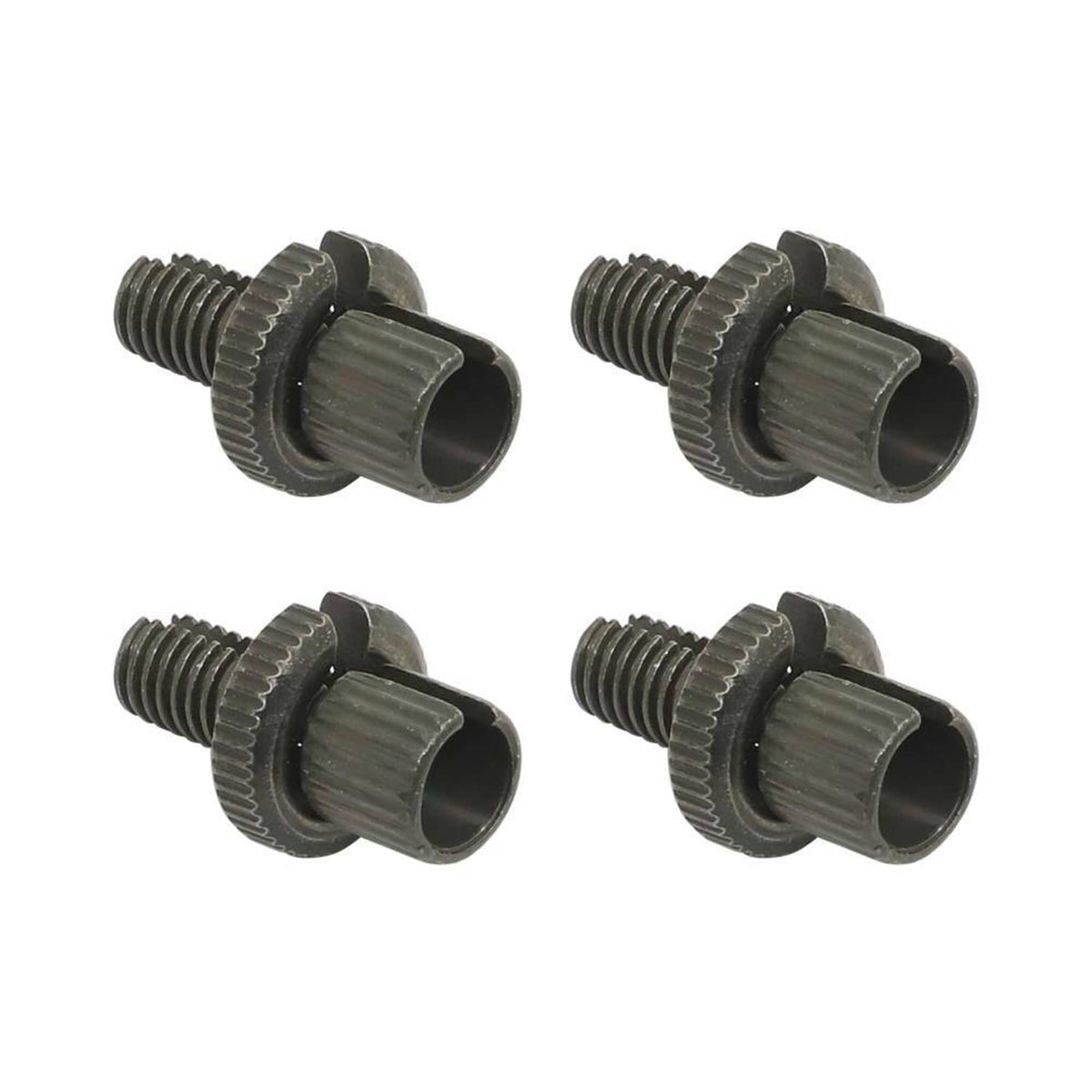 Solidspare 4pc 8mm Brake Clutch Cable Adjuster Nut Bolts 34-67090 For Honda CB350 (Silver)