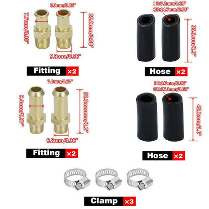 Solidspare 1-6 PSI Universal Adjustable Fuel Pressure Regulator Kit For Carburetor Engine