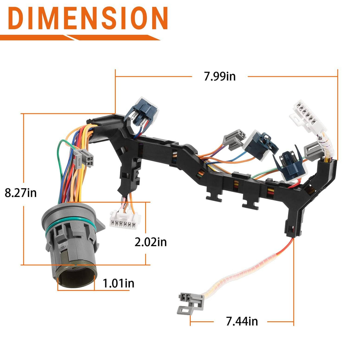Solid Spare 6 Speed Transmission Wire Harness for 2006-2009 1000/2000 Allison GM/Duramax