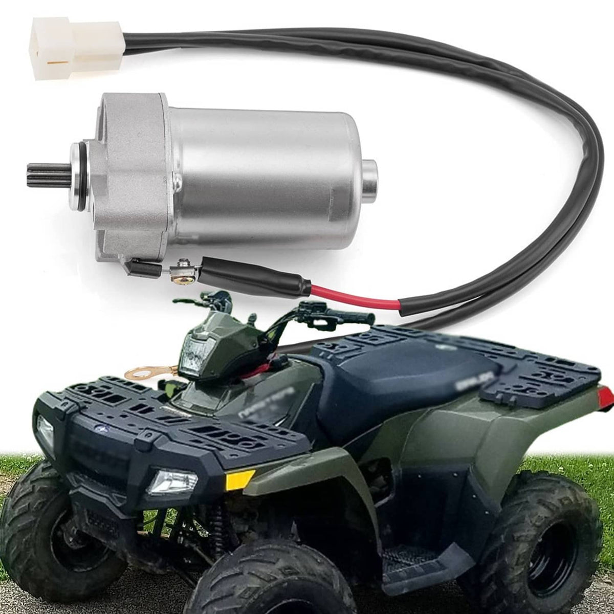 Solidspare Starter Motor Assembly Fit for Polaris Outlaw Sportsman 90 110 0453478 0454952