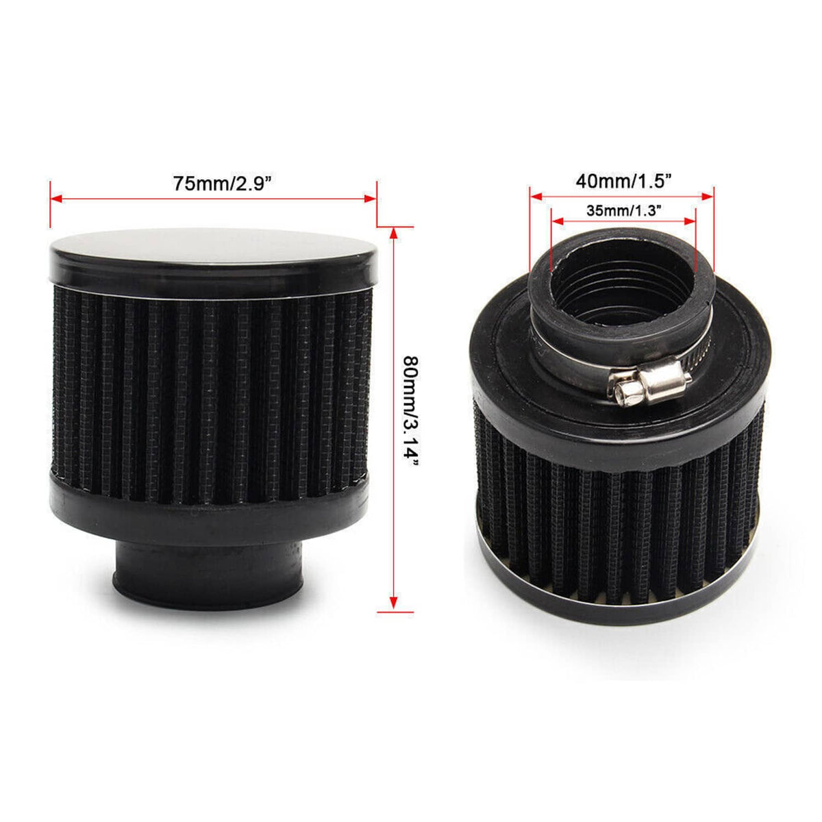 Solidspare 10AN Oil Catch Can Reservoir Tank 2 Port Dual Breather Filter Baffled +10FT Hose
