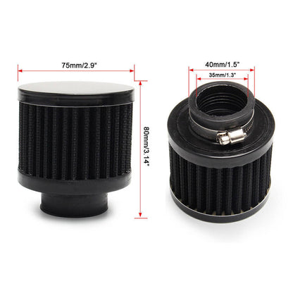 Solidspare 10AN Oil Catch Can Reservoir Tank 2 Port Dual Breather Filter Baffled +10FT Hose