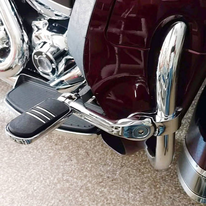 Solidspare Motorcycle 1.25" 32mm Engine Guard Bar Highway Foot Pegs Rest For Harley Touring