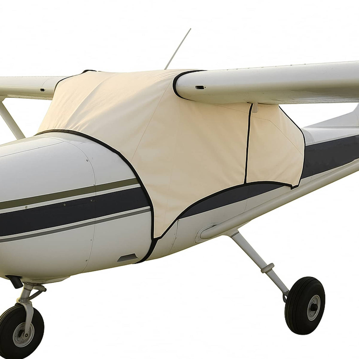 Solidspare Aircraft Cabin Cover White Windshield Cover For Cessna 150 Cessna 152 Canvas