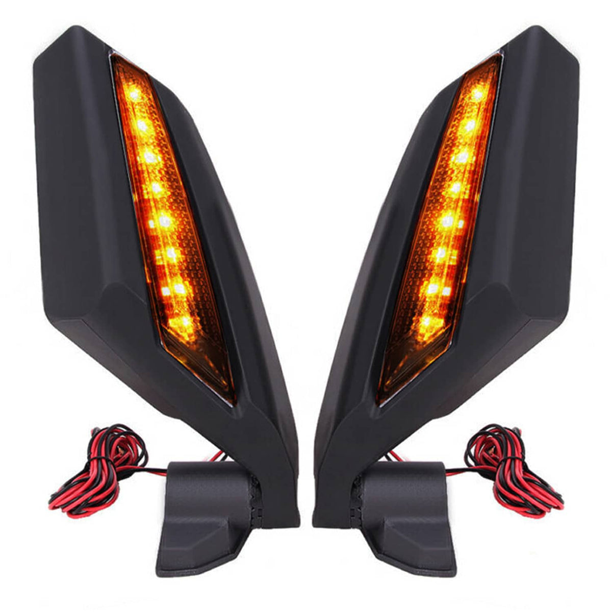 Solidspare UTV Racing Rearview Mirrors LED Light Fit For Can Am Maverick X3 MAX Turbo 17-24