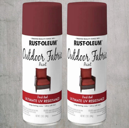 2 Cans Rust-Oleum Specialty Fabric Spray Paint, Dark Red, 12 Oz.