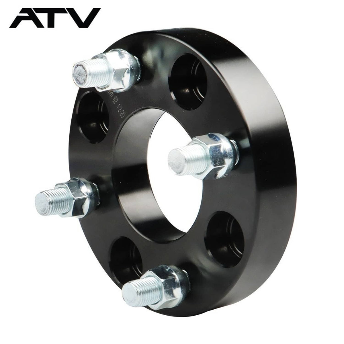 Solidspare 4pcs 1" 4x4 Black ATV Wheel Spacers For Golf Cart  GO GO Club Car 4x101.6mm