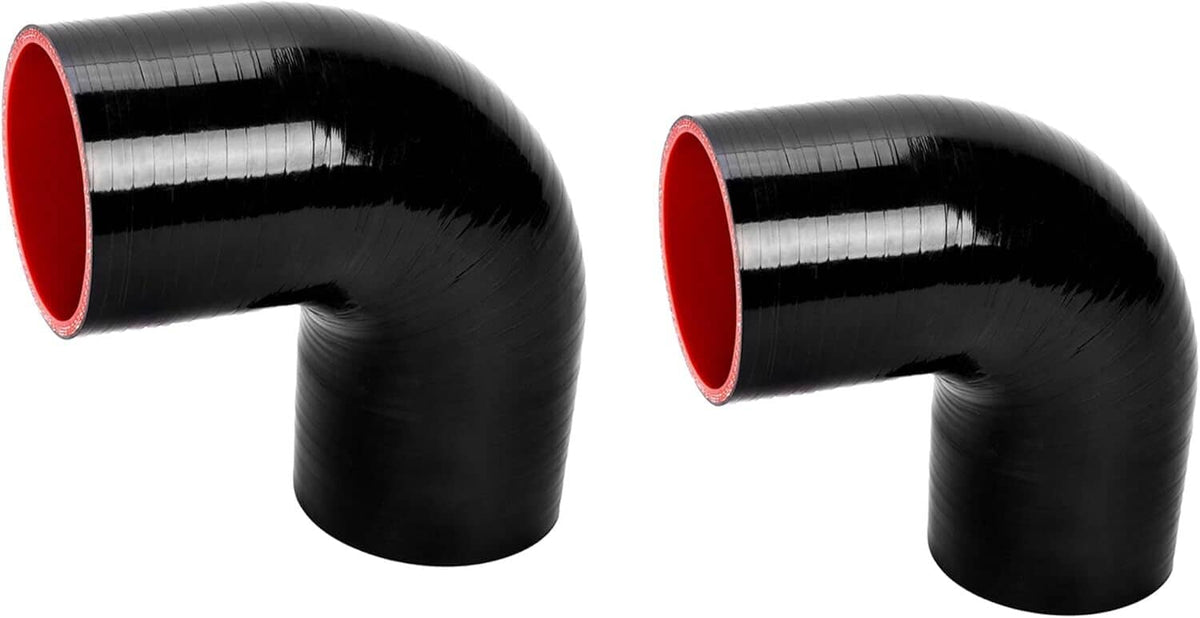 Solidspare 3" Polished Intercooler Piping w/ U Pipe Black Silicone Coupler + Clamp Kit DIY