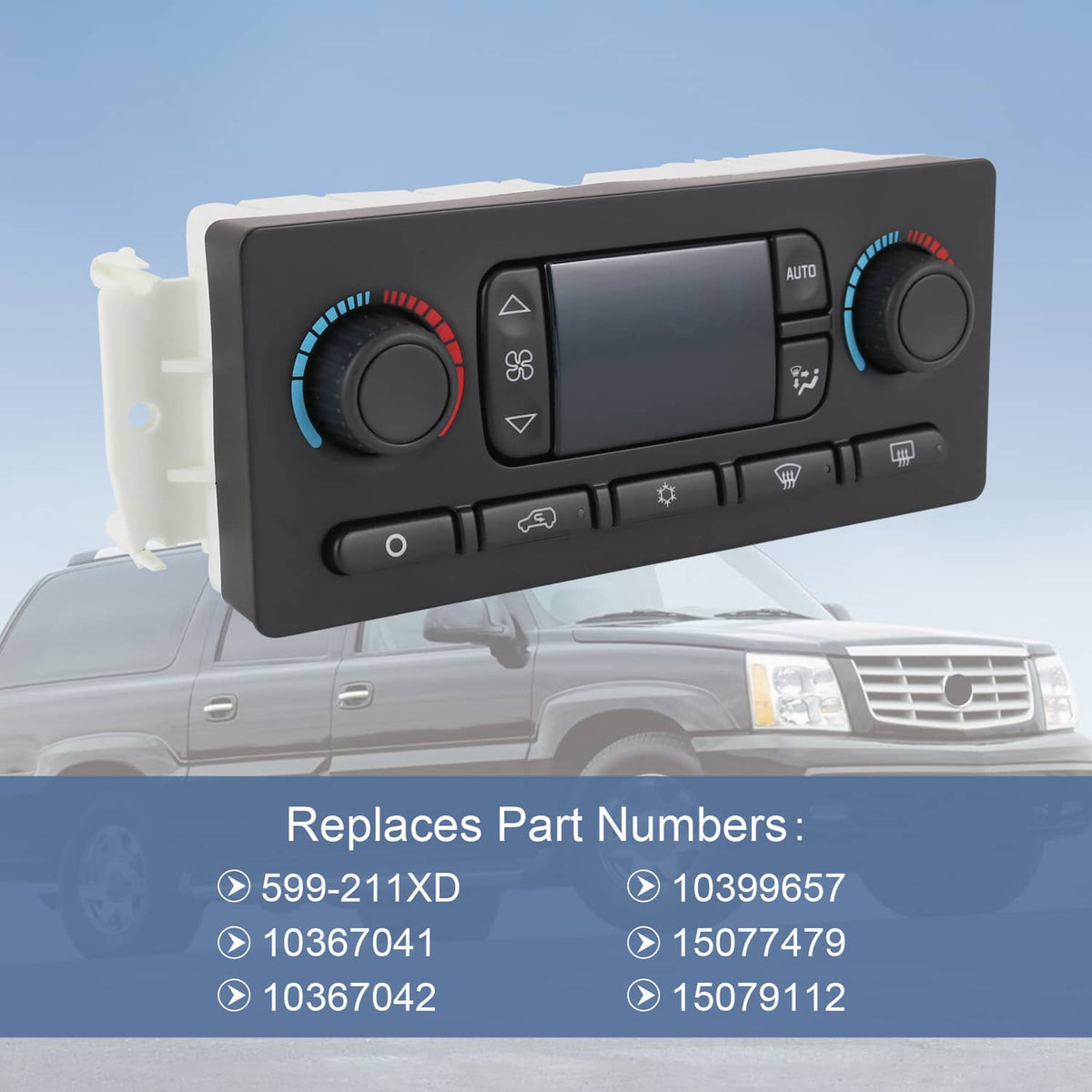 Solidspare Improved 599-211XD Climate Control Module For Chevy GMC Silverado Tahoe Trail