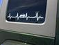 EKG Heartbeat Vinyl Sticker for Jeep JK JL Unlimited Rubicon Sahara 22.5" x 4"