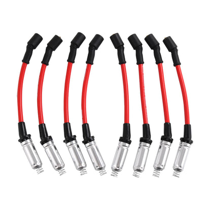 Solidspare 41-110 Iridium Spark Plugs & 48322 Spark Plug Wires For Chevy 5.3 6.0 6.2L
