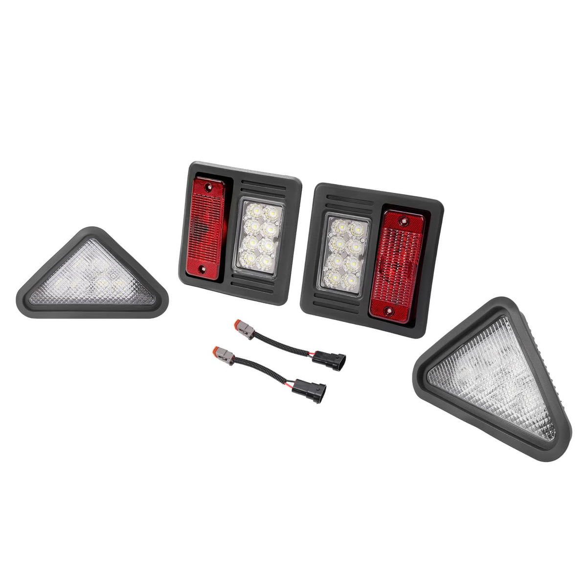 Solidspare 4x LED Headlight Tail Exterior Light Kit For Bobcat Skid Steer Loader