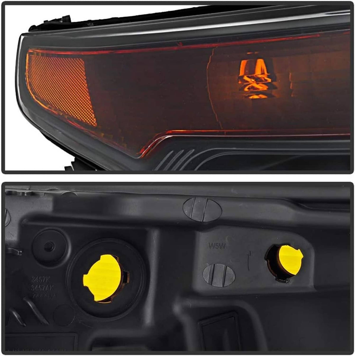 Solidspare For 2011-2015 Ford Explorer Halogen Chrome Housing Projector Headlights LH+RH