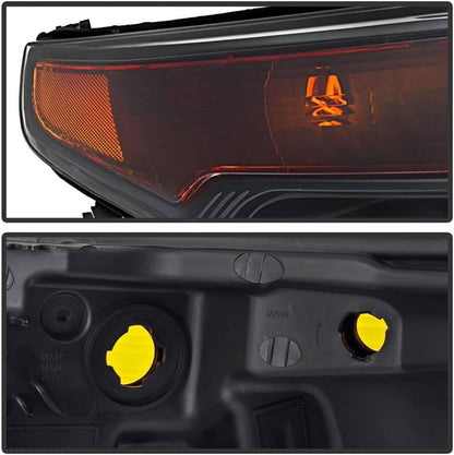 Solidspare For 2011-2015 Ford Explorer Halogen Chrome Housing Projector Headlights LH+RH