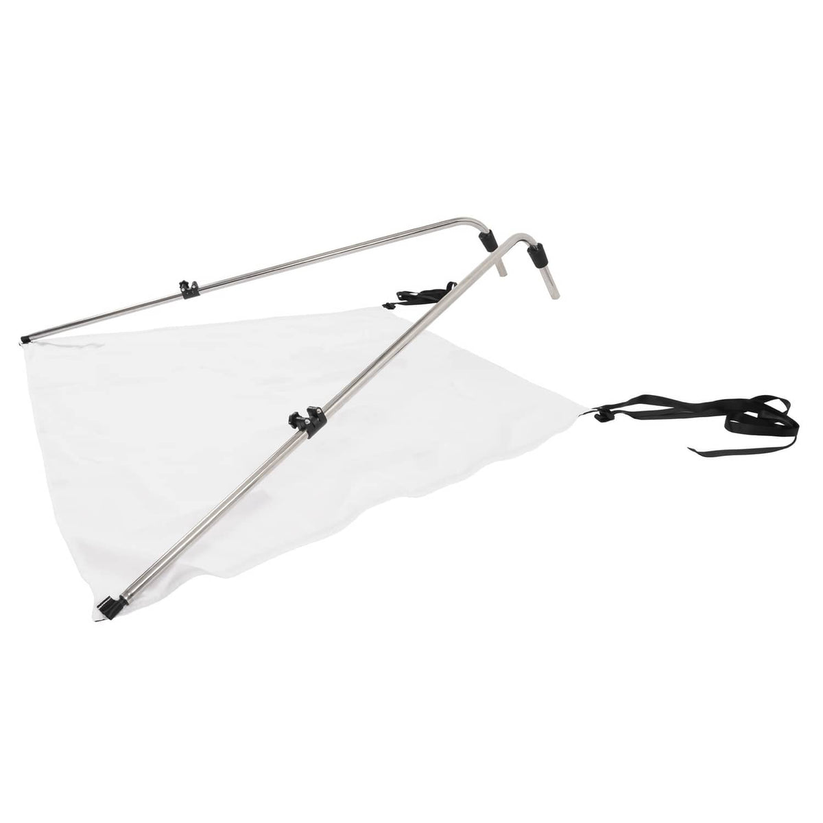 Solidspare White Boat Sun Shade 304 Stainless Steel+Fabric Canopy For Universal Boat