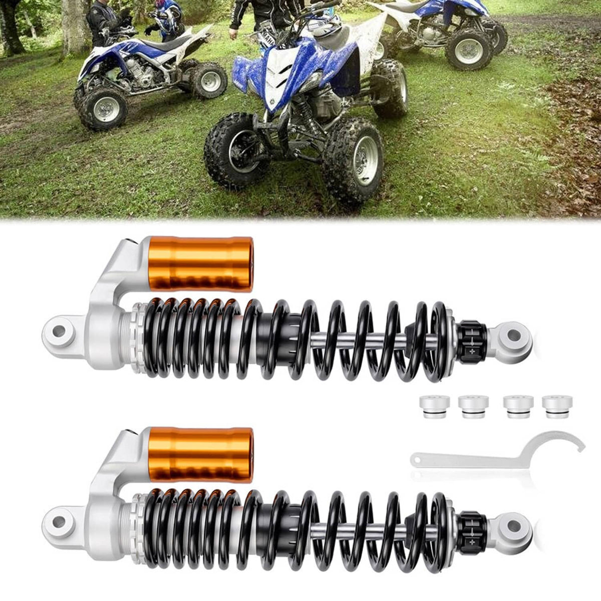 Solidspare PERFORMANCE FRONT SHOCKS ABSORBERS SET FOR YAMAHA BANSHEE 350 YFZ350 1987-2006