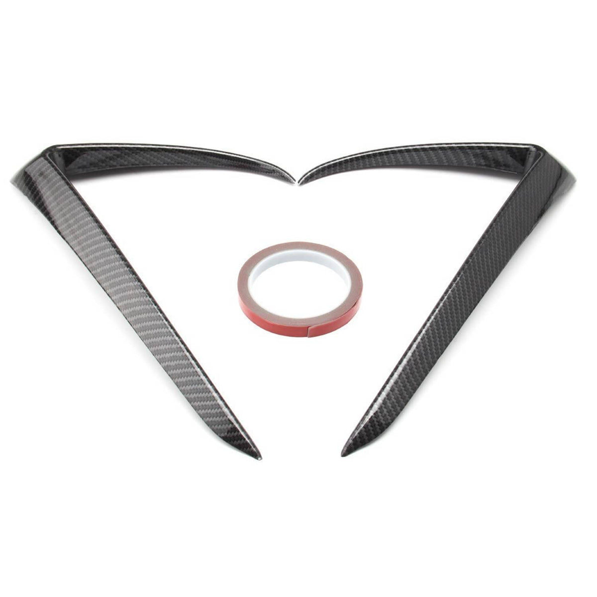 Solidspare Front Fog Light Eyebrow Cover Trim Carbon Fiber Style For 2017+ U8 Tesla Model 3