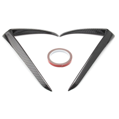 Solidspare Front Fog Light Eyebrow Cover Trim Carbon Fiber Style For 2017+ U8 Tesla Model 3