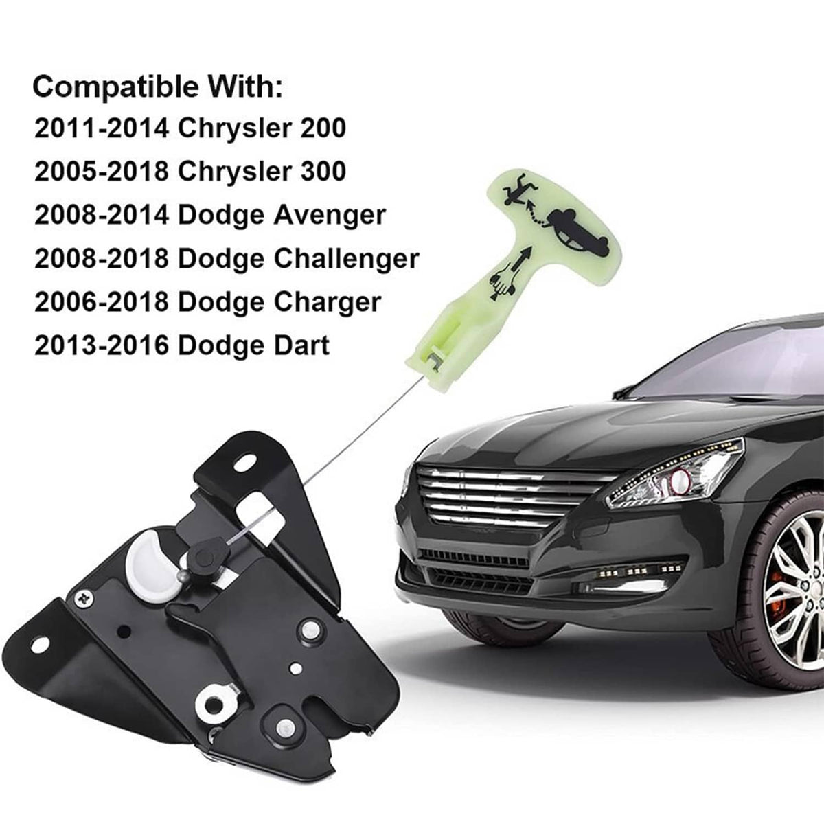 Solidspare New Tailgate Lock Trunk Latch Actuator For 2005-2018 Chrysler 300 Dodge Charger