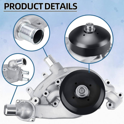 Solidspare New Water Pump w/Thermostat for 2007-16 Chevrolet GMC Vortec 4.8L 5.3L 6.0L 6.2L
