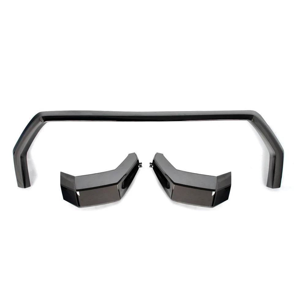 Front Bumper Grille Trim Molding Cover For Toyota Tundra 2022-2024 Glossy Black