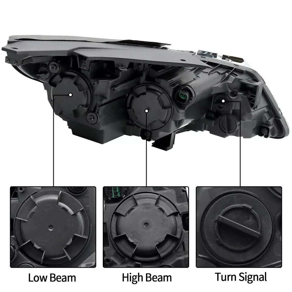 Right+Left Halogen Headlight For 2016-2018 Kia Optima w/o LED DRL Chrome Housing