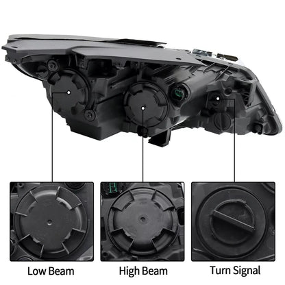 Right+Left Halogen Headlight For 2016-2018 Kia Optima w/o LED DRL Chrome Housing