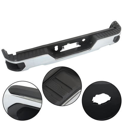 For 2019 2020-2024 Chevy Silverado GMC Sierra 1500 Rear Bumper Assembly Chrome