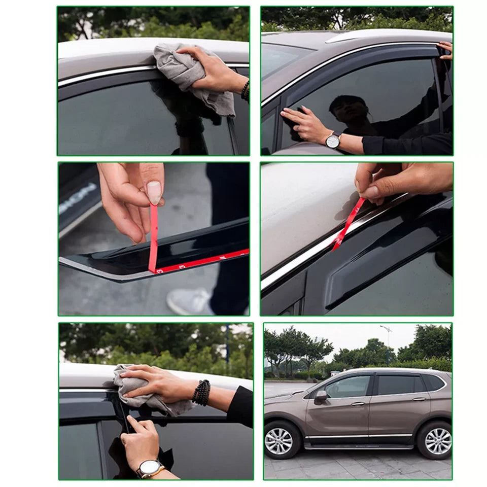 For 2013 2014-2017 Honda Accord Seden Window Visor Sun Rain Guard Vent 4 Pcs