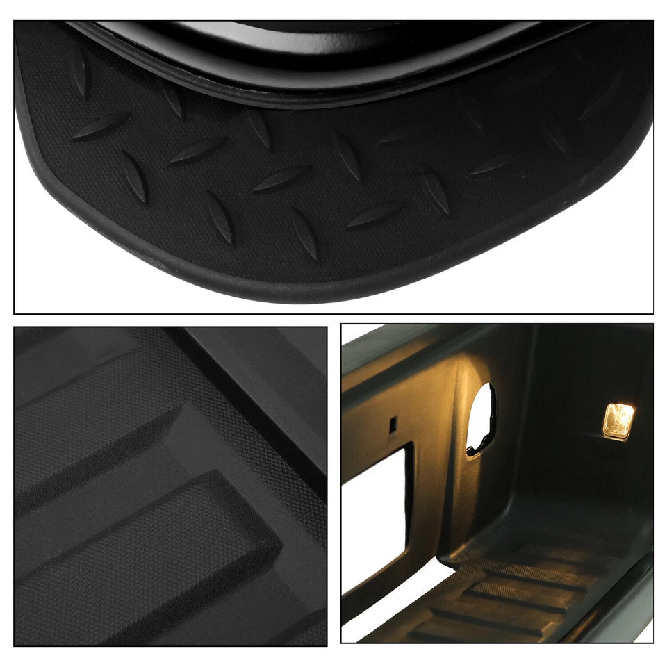 For 2014-2018 Chevy Silverado Sierra 1500 Black Rear Step Bumper w/o Sensor