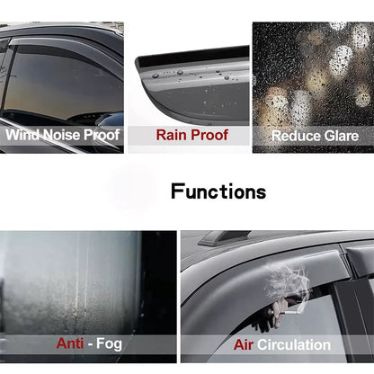 For 2013 2014-2017 Honda Accord Seden Window Visor Sun Rain Guard Vent 4 Pcs