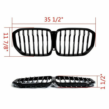 For BMW X5 G05 2019-2021 2022 2023 Gloss Black M-Performance Front Kidney Grille