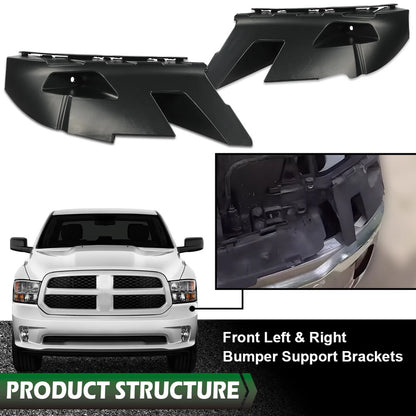Pair Front Bumper Bracket Support Retainer Fit 2013-2019 Ram 1500 Classic LH RH