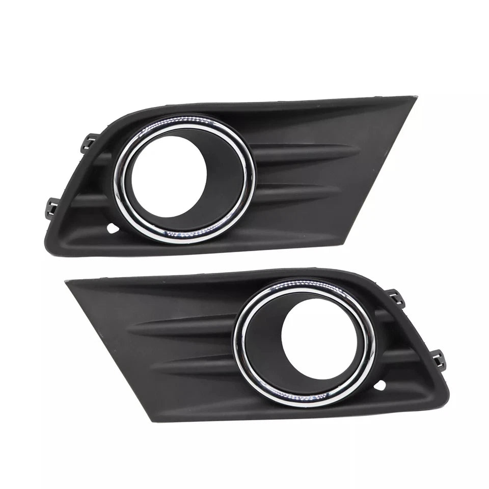 Right+Left Fog Light W/Cover & Chrome Trim For Honda Pilot 2012 2013 2014 2015