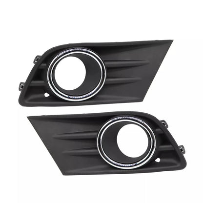 Right+Left Fog Light W/Cover & Chrome Trim For Honda Pilot 2012 2013 2014 2015