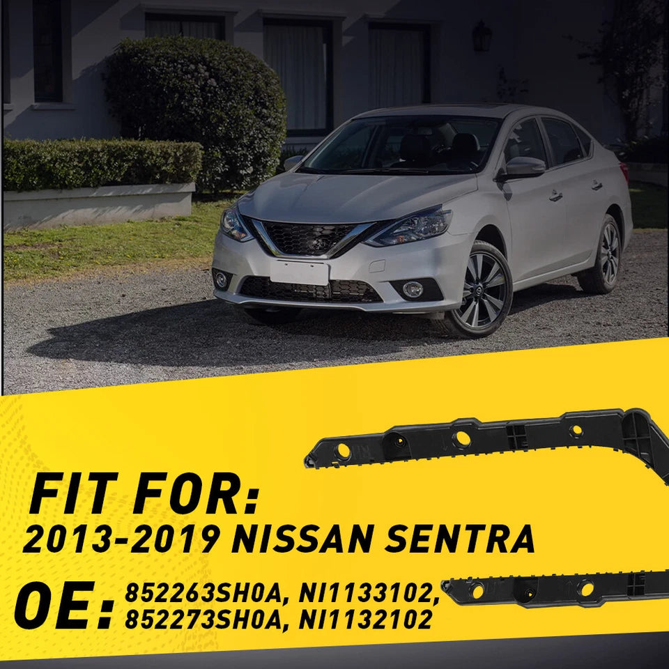 For 2013-2019 Nissan Sentra Sedan Rear Bumper Cover Bracket Set Left & Right