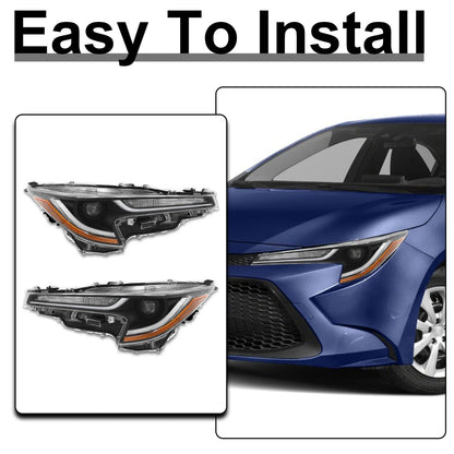 For 2020 2021 2022 Toyota Corolla L LE LED Headlight Pair W/Turn Singal light