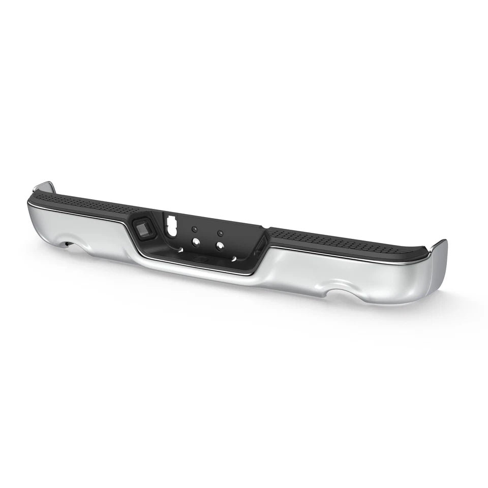 For 2009-2018 Dodge Ram 1500 Chrome Rear Step Bumper W/O Sensor W/ Dual Exhaust