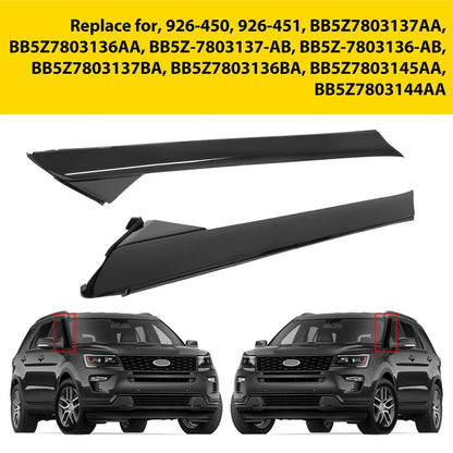 Left & Right Side Windshield A Pillar Molding Trim Fit For 2011-19 Ford Explorer