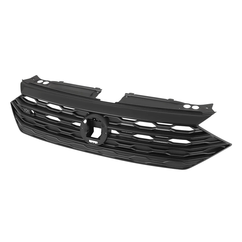 For 2019 20 2021 Volkswagen VW Jetta MK7 Front Bumper Grille Glossy Black Grill