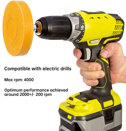 3.5" Car Decal Remover Eraser Wheel Tool for Drill Adhesive Pinstripe Sticker