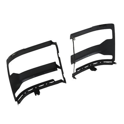 Headlight Trim Bezel Cover For Chevy Silverado 1500 2016-2018 Black LH+RH Pair