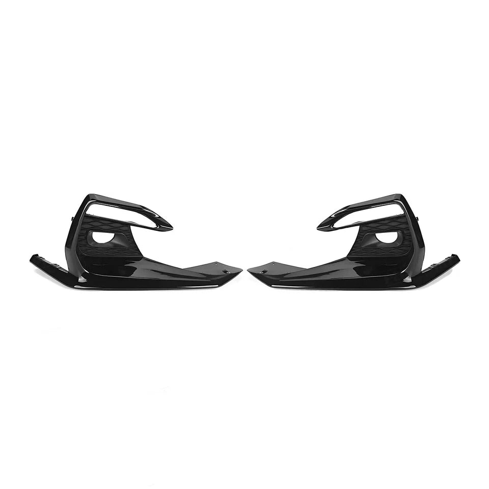 For 2018-2024 Infiniti Q50 Sport Front Upper Lower Grille Fog Light Bezels Cover