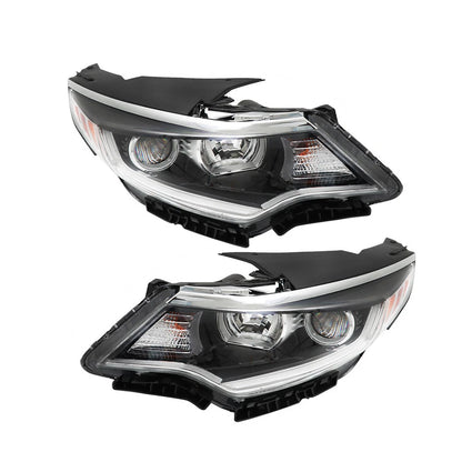 Right+Left Halogen Headlight For 2016-2018 Kia Optima w/o LED DRL Chrome Housing